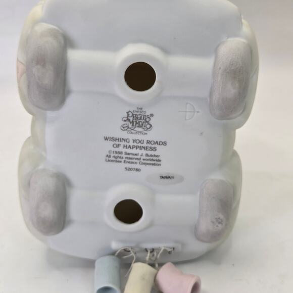 Precious Moments 520780 Wedding Couple Car “Wishing You Roads of Happiness” 1988 - Picture 9 of 16